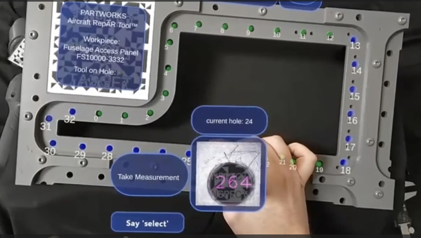 Augmented Reality for Airframe Hole Repair, Fastener Installation and Inspection